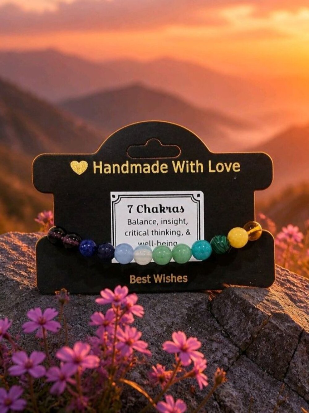 Hand Crafted ✦ Rainbow Energy Bracelet ✦ Balance Clarity Strength & Harmony